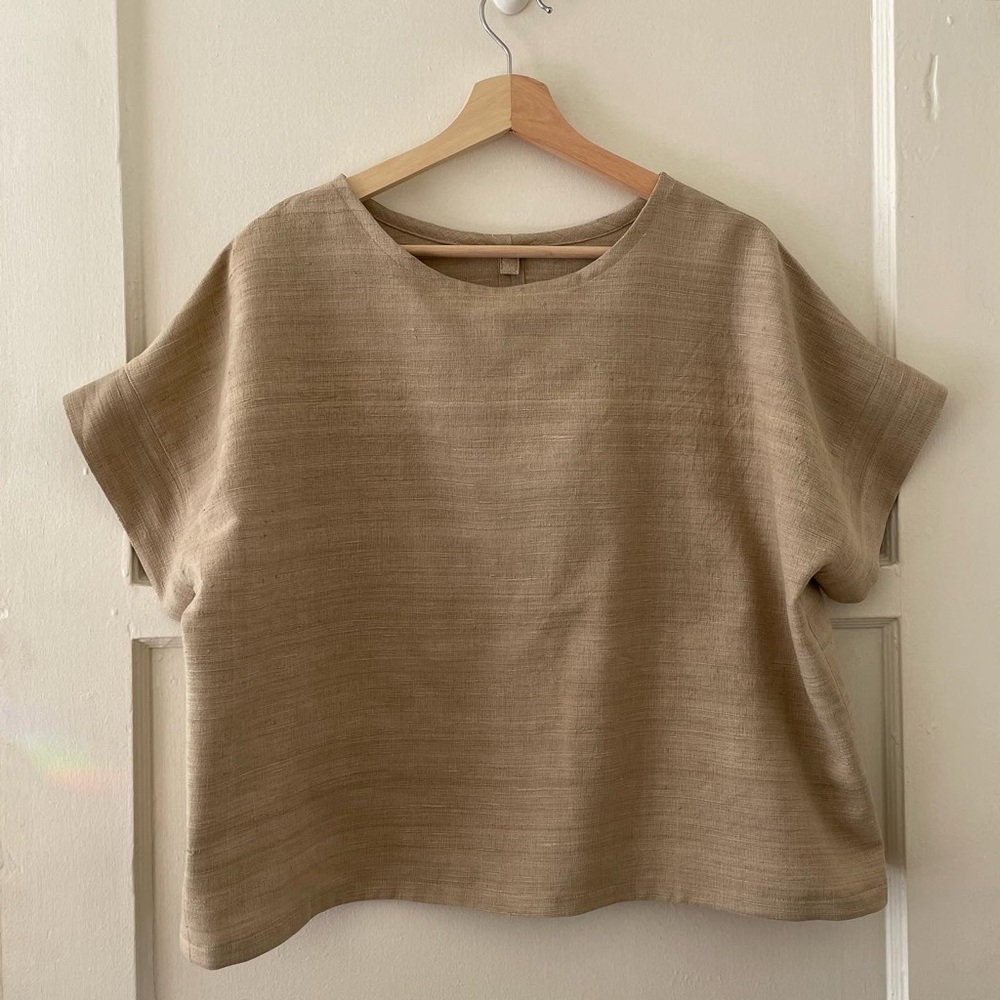 Raw silk Elizabeth Suzann Georgia tee in OS made by me